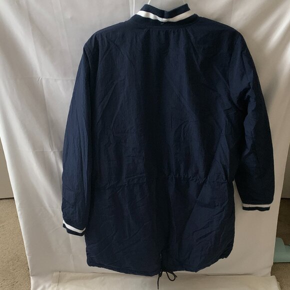 NIKE Dugout Long Full Zip Parka Jacket in Navy/White Sz LARGE - Picture 6 of 9